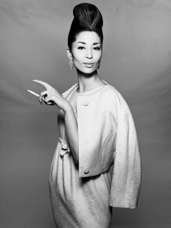 Model China Machado black and white photograph taken by Richard Avedon in 1958