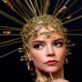 Anya Taylor Joy photographed wearing vintage headpiece from Paco Rabanne